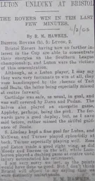Match Report: Bristol Rovers vs Luton Town FC (11th Feb 1905)