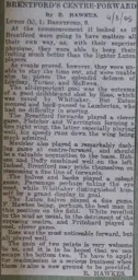 Match Report: Luton Town FC vs Brentford (4th Mar 1905)