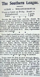 Match Report: Luton Town FC vs Wellingborough (22nd Apr 1905)