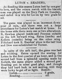 Match Report: Luton Town FC vs Reading (25th Apr 1905)