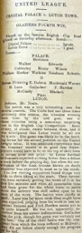 Match Report: Crystal Palace vs Luton Town FC (17th Mar 1906)