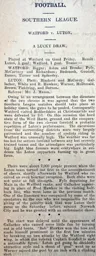 Match Report: Watford vs Luton Town FC (13th Apr 1906)
