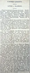 Match Report: Luton Town FC vs Watford (17th Apr 1906)
