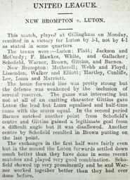 Match Report: New Brompton vs Luton Town FC (1st Oct 1906)