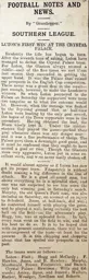 Match Report: Crystal Palace vs Luton Town FC (27th Oct 1906)