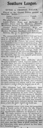 Match Report: Crystal Palace vs Luton Town FC (27th Oct 1906)