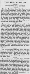 Match Report: Luton Town FC vs Gainsborough Trinity (16th Jan 1907)