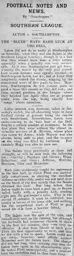 Match Report: Southampton vs Luton Town FC (19th Jan 1907)