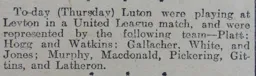 Match Report: Leyton vs Luton Town FC (24th Jan 1907)