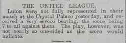 Match Report: Crystal Palace vs Luton Town FC (13th Feb 1907)