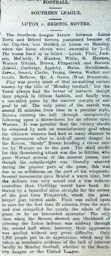 Match Report: Luton Town FC vs Bristol Rovers (11th Mar 1907)