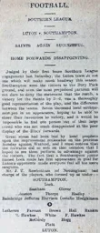 Match Report: Luton Town FC vs Southampton (14th Sep 1907)