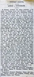 Match Report: Luton Town FC vs Tottenham Hotspur (9th Dec 1907)