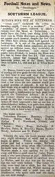 Match Report: Tottenham Hotspur vs Luton Town FC (8th Feb 1908)