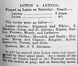Match Report: Luton Town FC vs Leyton (18th Apr 1908)
