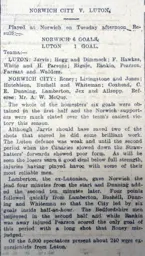 Match Report: Norwich City vs Luton Town FC (21st Apr 1908)