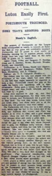 Match Report: Luton Town FC vs Portsmouth (7th Nov 1908)