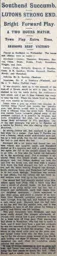 Match Report: Southend United vs Luton Town FC (9th Dec 1908)