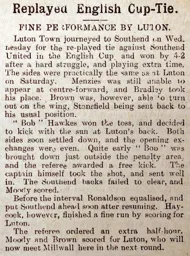 Match Report: Southend United vs Luton Town FC (9th Dec 1908)