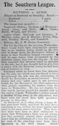 Match Report: Southend United vs Luton Town FC (12th Dec 1908)