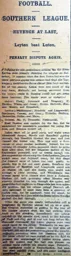 Match Report: Leyton vs Luton Town FC (23rd Jan 1909)