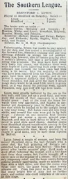 Match Report: Brentford vs Luton Town FC (20th Feb 1909)