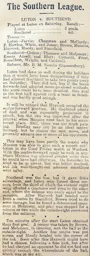 Match Report: Luton Town FC vs Southend United (17th Apr 1909)