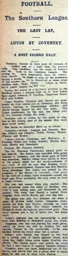 Match Report: Coventry City vs Luton Town FC (24th Apr 1909)