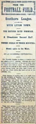 Match Report: Norwich City vs Luton Town FC (9th Sep 1909)