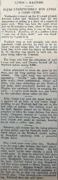 Match Report: Luton Town FC vs Watford (15th Sep 1909)