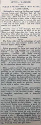 Match Report: Luton Town FC vs Watford (15th Sep 1909)