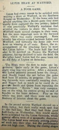 Match Report: Watford vs Luton Town FC (22nd Sep 1909)