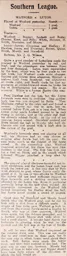 Match Report: Watford vs Luton Town FC (22nd Sep 1909)