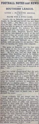 Match Report: Luton Town FC vs Plymouth Argyle (25th Sep 1909)