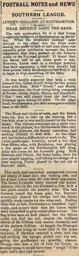 Match Report: Southampton vs Luton Town FC (2nd Oct 1909)