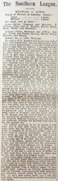 Match Report: Millwall vs Luton Town FC (16th Oct 1909)