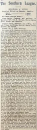 Match Report: Millwall vs Luton Town FC (16th Oct 1909)