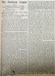 Match Report: Croydon Common vs Luton Town FC (19th Feb 1910)