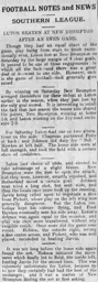 Match Report: New Brompton vs Luton Town FC (5th Mar 1910)