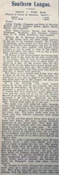 Match Report: Luton Town FC vs West Ham United (15th Oct 1910)