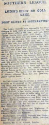 Match Report: Southampton vs Luton Town FC (31st Dec 1910)