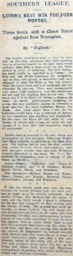 Match Report: Luton Town FC vs New Brompton (28th Jan 1911)