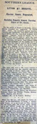 Match Report: Bristol Rovers vs Luton Town FC (8th Apr 1911)