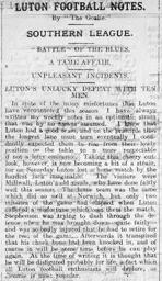 Match Report: Luton Town FC vs Millwall (2nd Mar 1912)