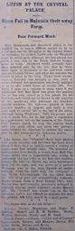 Match Report: Crystal Palace vs Luton Town FC (9th Mar 1912)