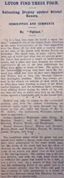 Match Report: Luton Town FC vs Bristol Rovers (30th Mar 1912)