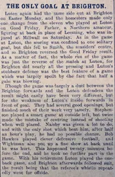 Match Report: Brighton & Hove Albion vs Luton Town FC (8th Apr 1912)