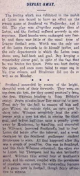 Match Report: Southend United vs Luton Town FC (4th Sep 1912)
