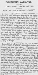Match Report: Luton Town FC vs Southampton (25th Sep 1912)