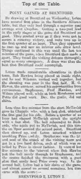 Match Report: Brentford vs Luton Town FC (6th Nov 1912)